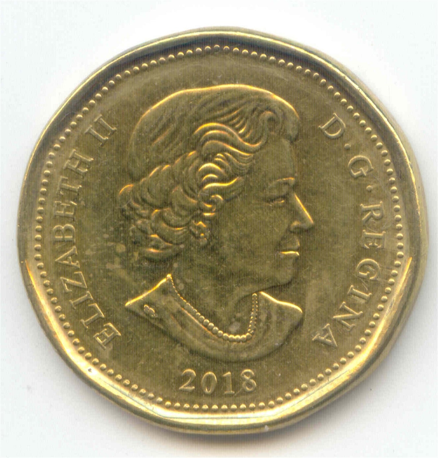 Canada 2018 Canadian 1 Dollar Loonie $1 Queen Elizabeth Exact Coin - One Loon