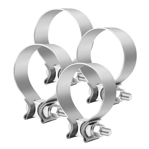 Exhaust Clamp, 3 1/2" Narrow Band Muffler Clamp Stainless Steel for 3.5 inch