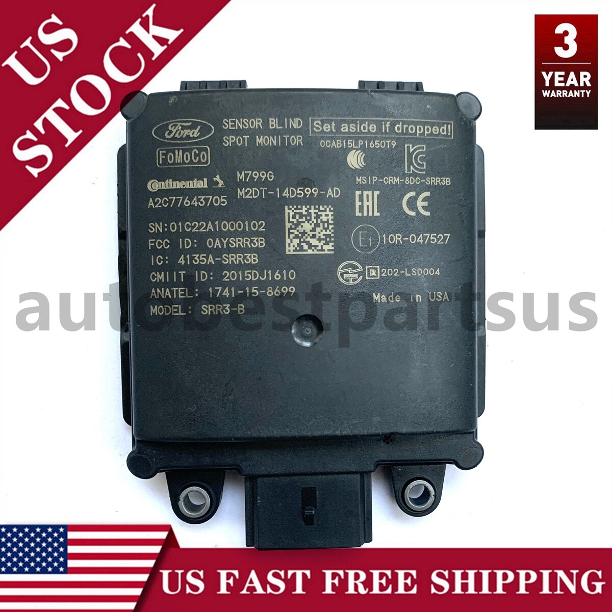 OEM REAR LEFT BLIND SPOT RADAR SENSOR M2DT14D599AD FOR 21-23 FORD BRONCO SPORT