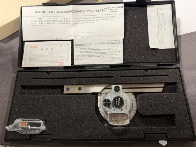 Mitutoyo 187-904 2046AB Universal Bevel Protractor Measurement New