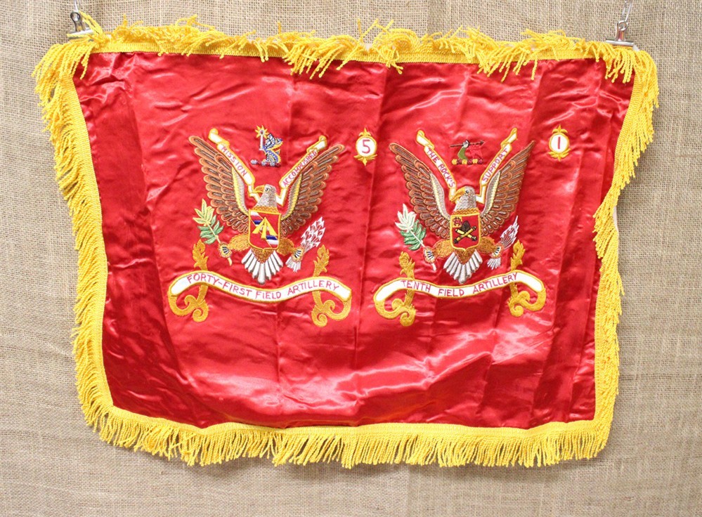 Veteran's Souvenir Banner - 2/41st & 1/10th Field Artillery - 26" x 19"