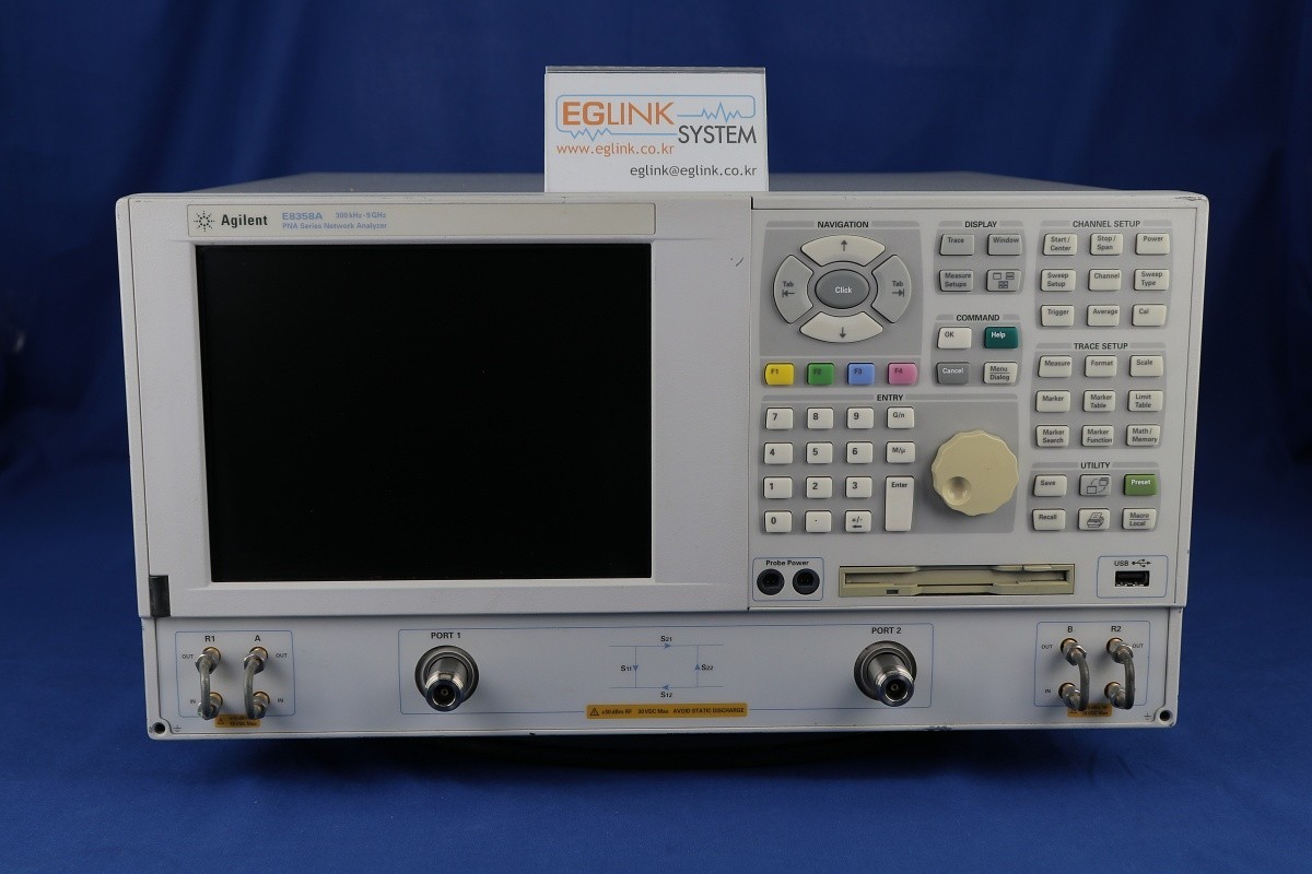 Agilent E8358A Network Analyzer PNA Win XP, 300KHz to 9GHz, no opt