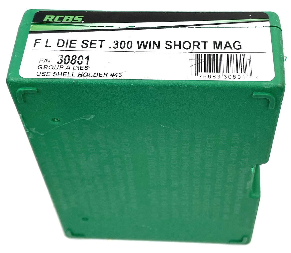 RCBS 2 Die Set for 300 Win Short Mag Includes Sizer & Seating Die 30801