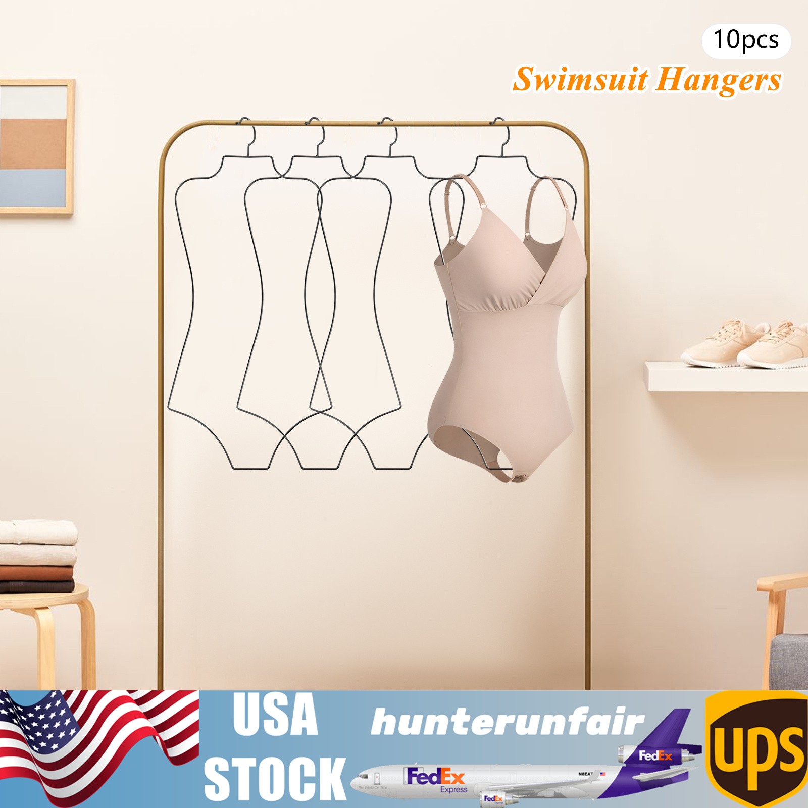10PCS Swimsuit Hangers Body Shape Bikini Hanger Lingerie Display Metal Hangers