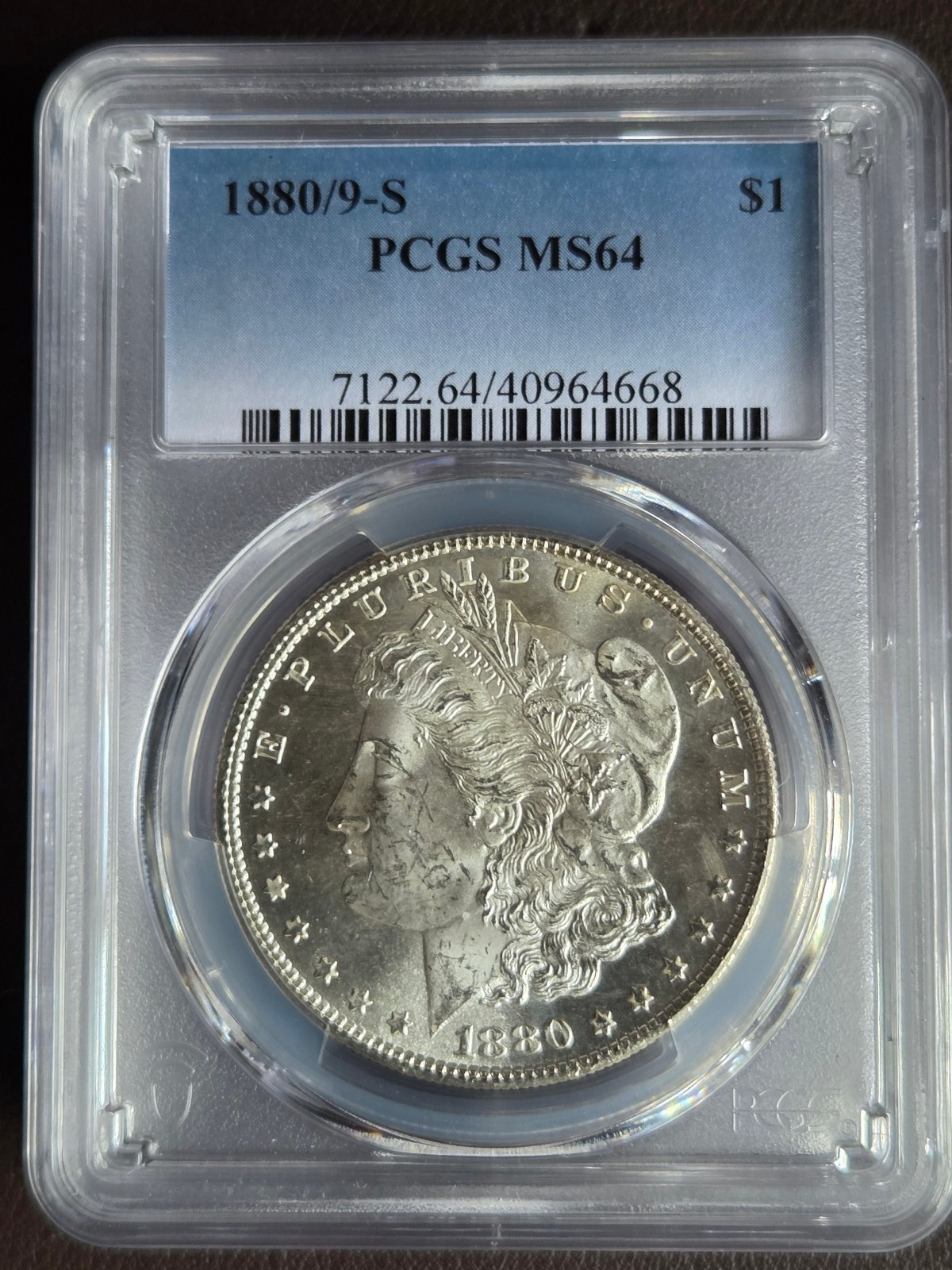 1880/9-S Morgan Silver Dollar PCGS MS64