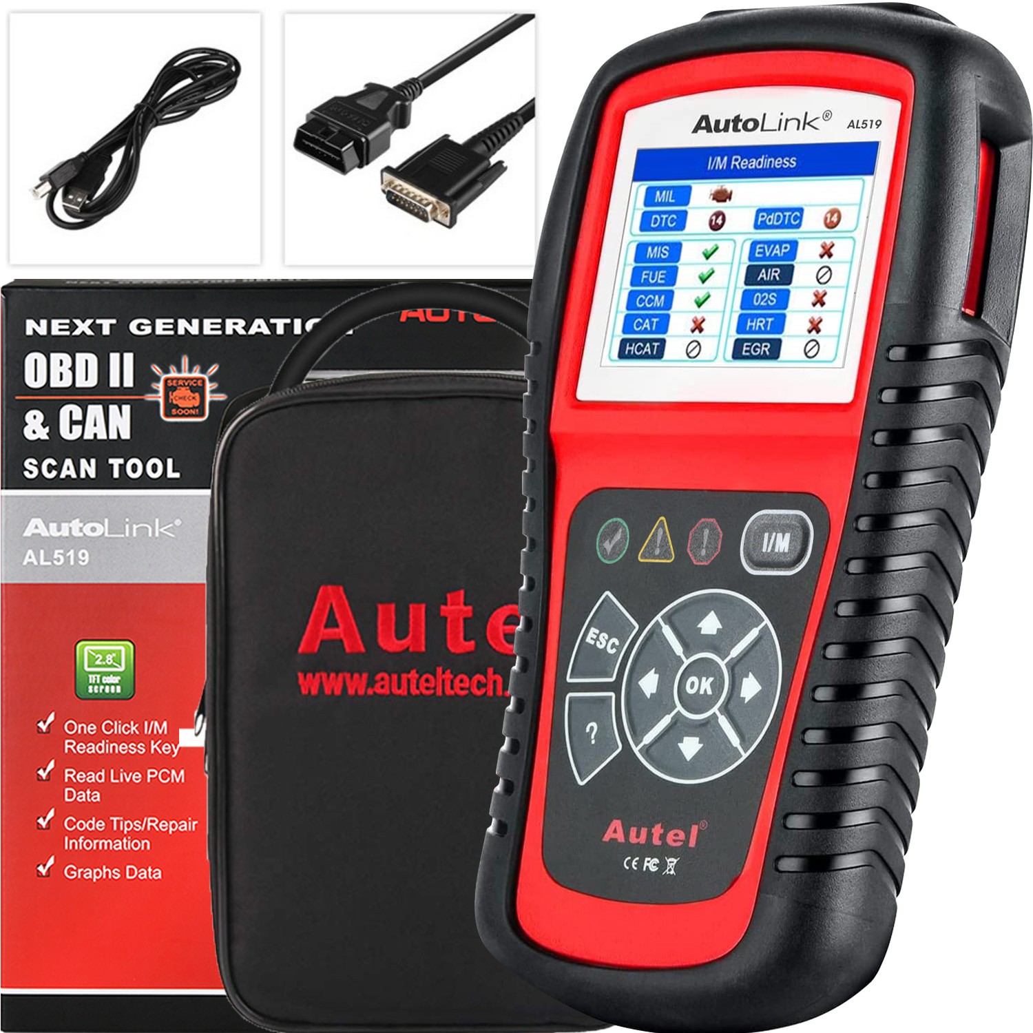 Autel AutoLink AL519 Car Scanner OBD2 Autel Code Reader Check Engine Diagnostics