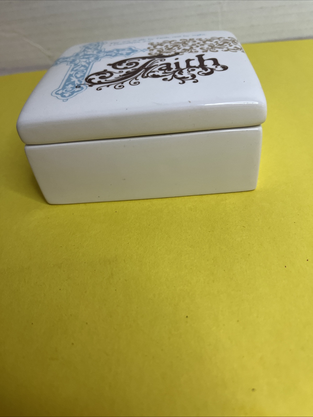 2007 Sonnets Studios Trinket Box FAITH AS FOR ME