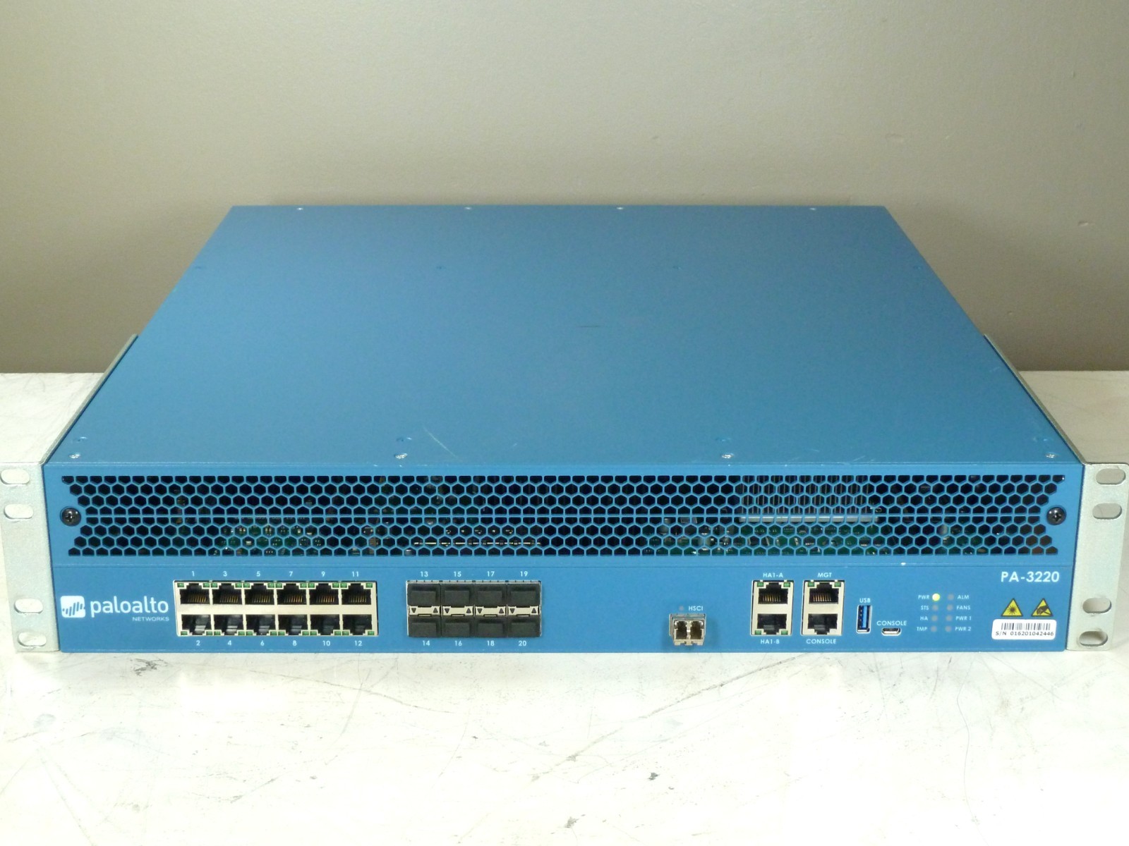 Palo Alto Networks PA-3220 12-Port Firewall Security Appliance w/ Rack Ears