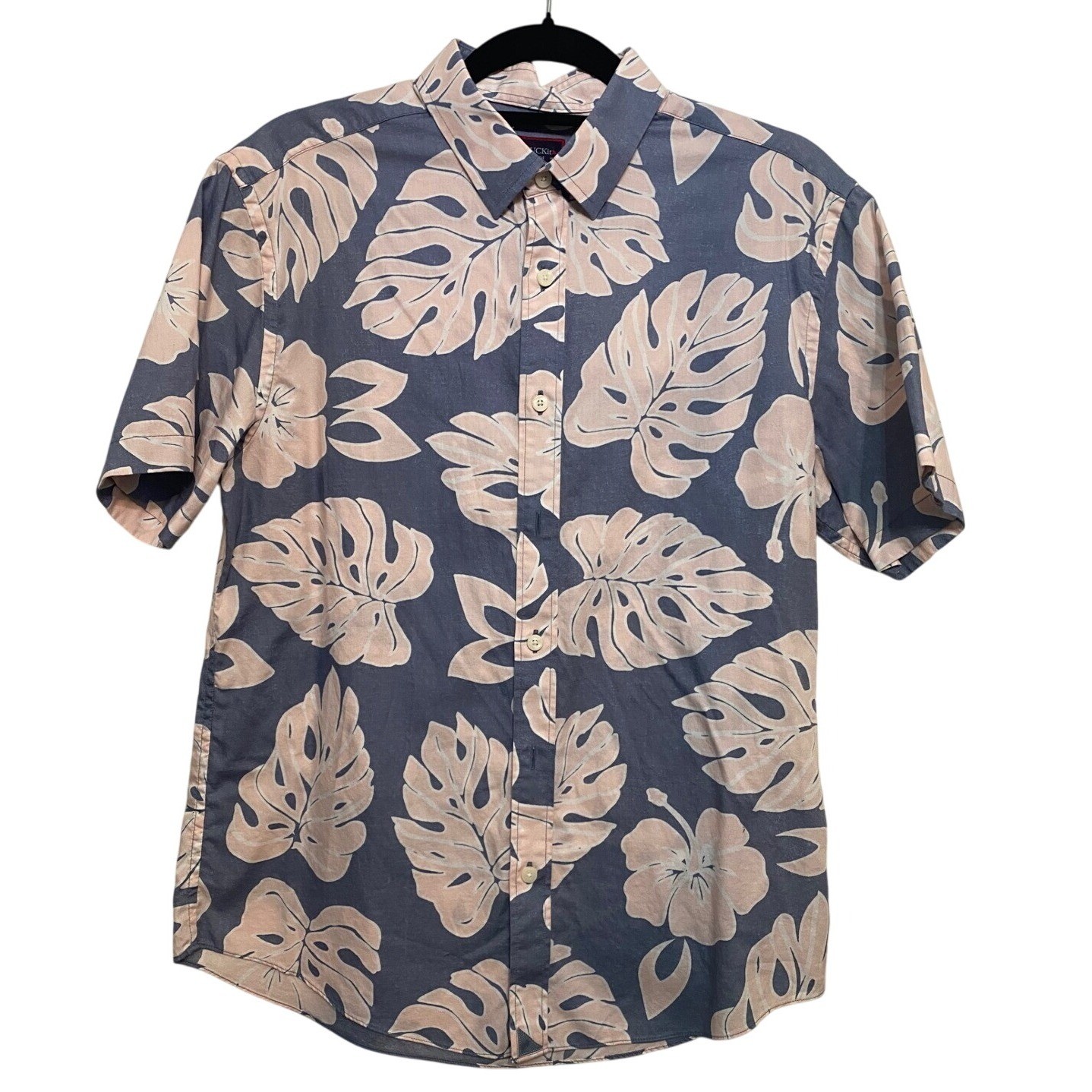 UNTUCKit Floral Gray Pink Hawaiian Slim Fit Men's size M