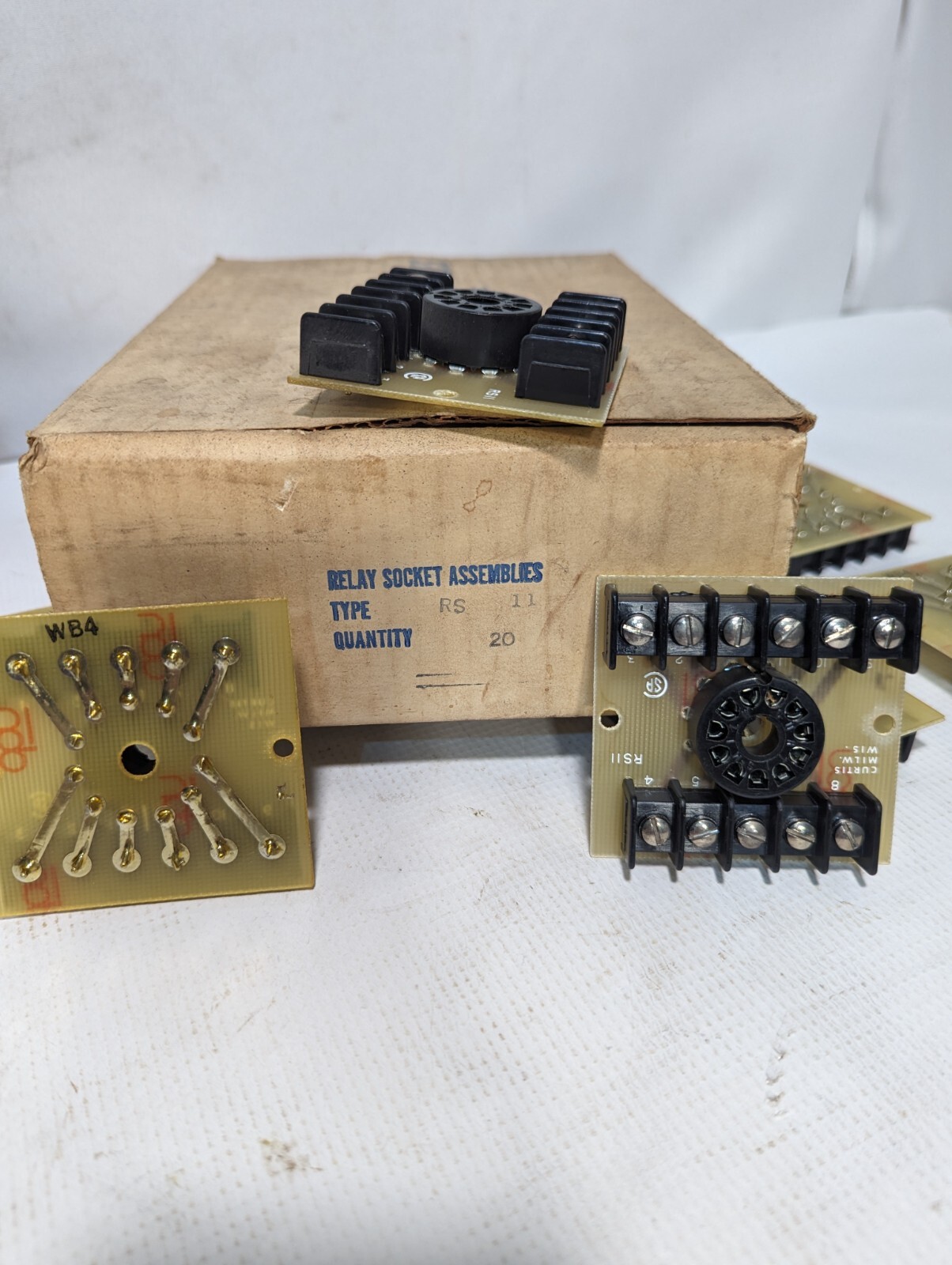 Lot of 13 Curtis RS11 Relay Socket Assemblies - Free Shipping