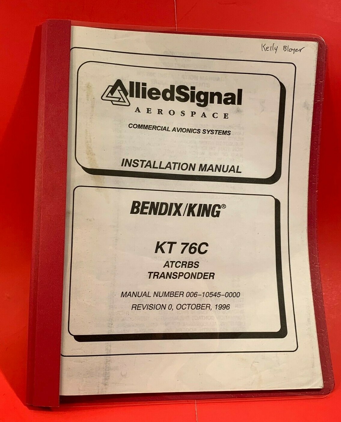 Bendix King KT 76C ATCRBS Transponder Installation Manual 006-10545-0000 1996