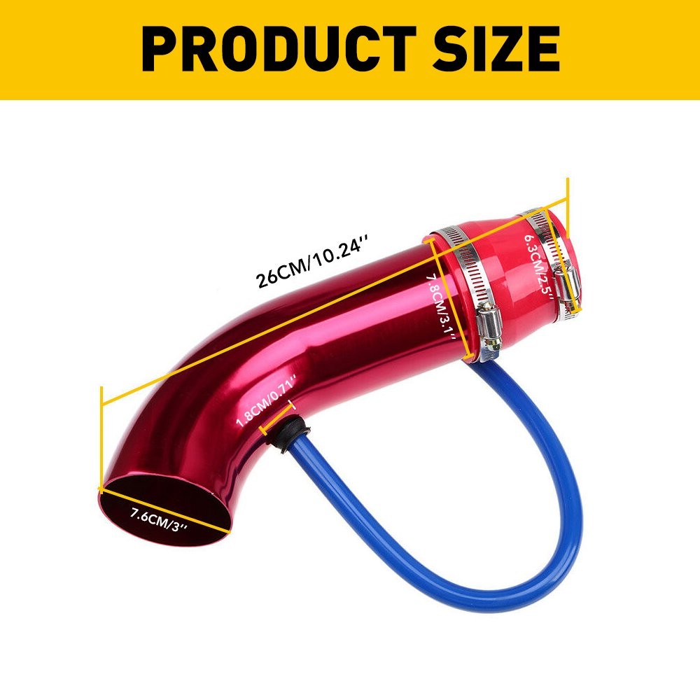 For Auto Cold Air Intake System Power Flow Hose & Filter Assembly Accessories US