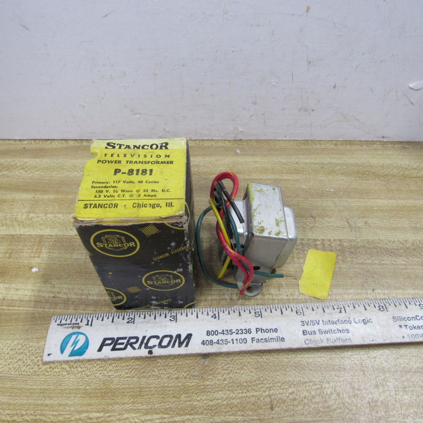 TRANSFORMER Power  150V @ 25 mA 6.3VCT @ .5A STANCOR P-8181