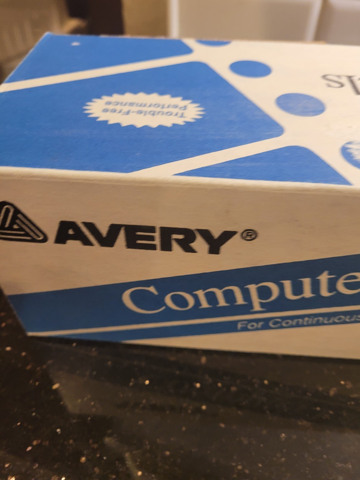 Avery 4013 Continuous Computer Labels 3-1/2 x 15/16 5000 Permanent Dot Matrix