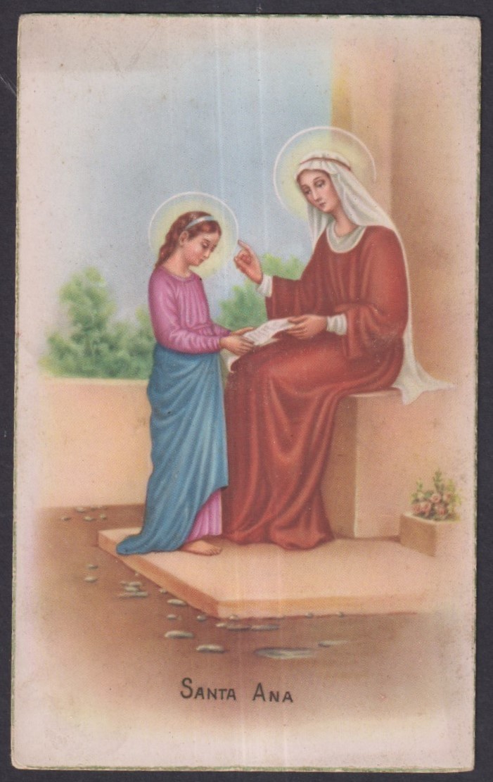 Holy card antique postale de Santa Ana santino image pieuses estampa