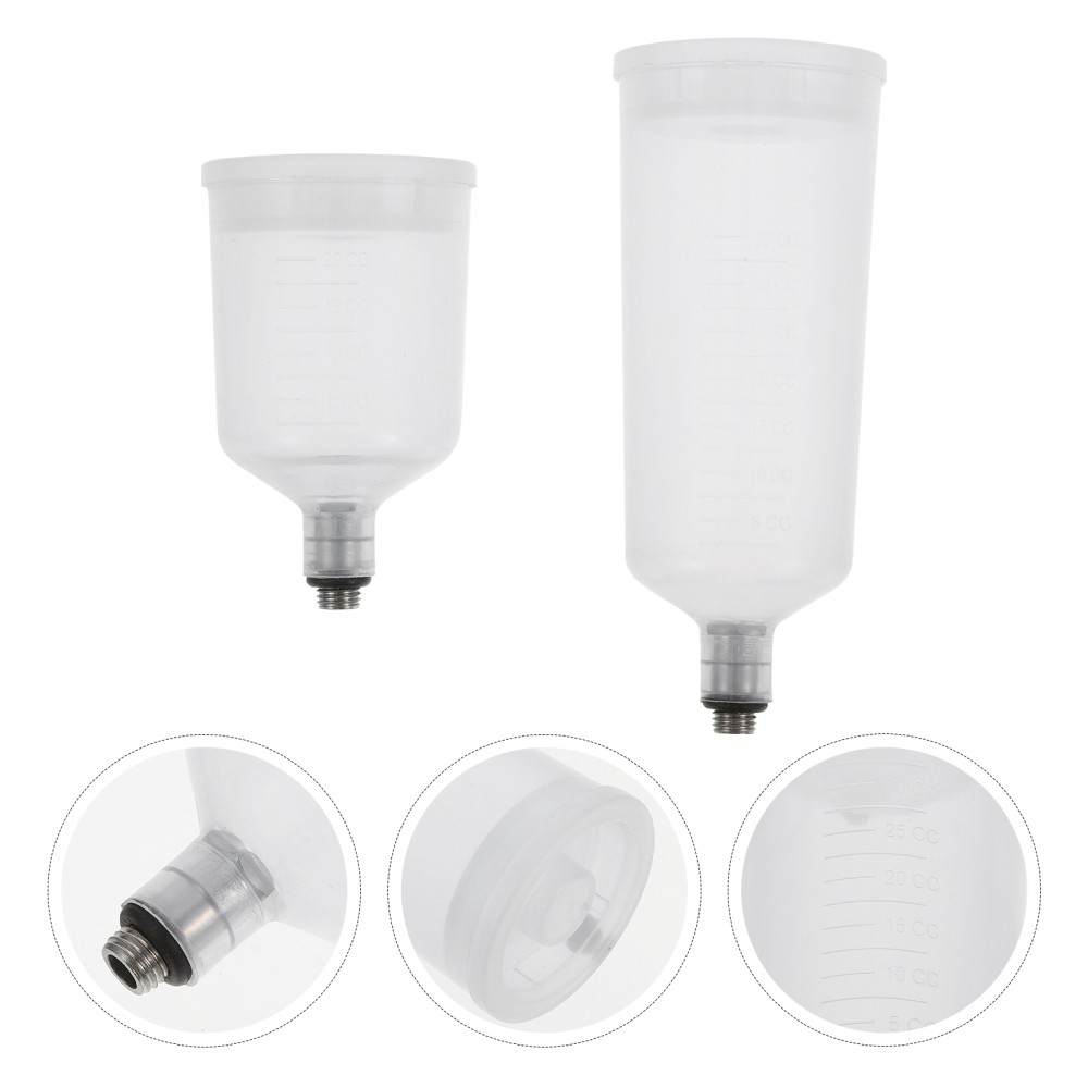 3 Pieces Mini Plastic Paint Cups Replaceable for Airbrush Spray Bottles Jar