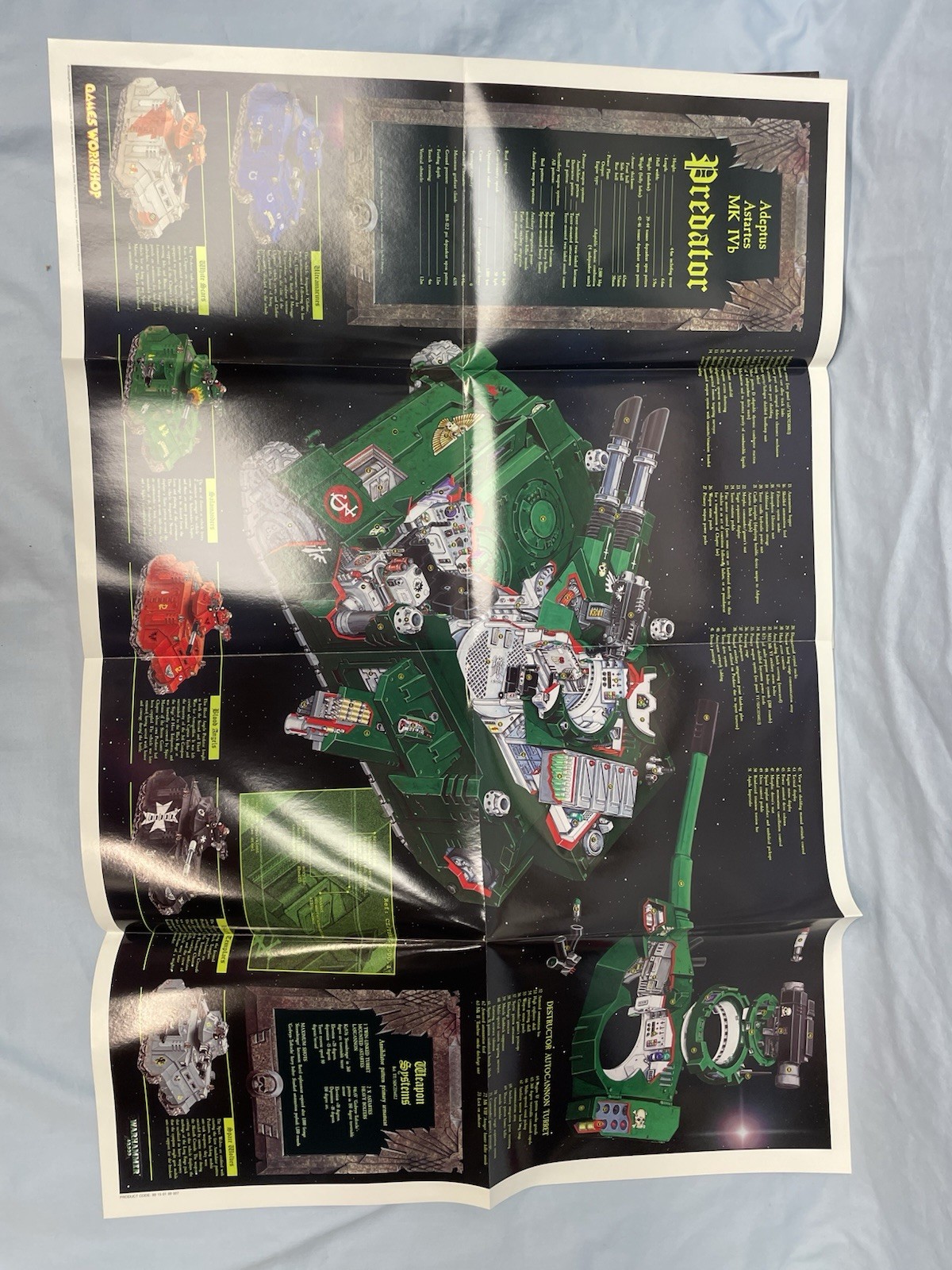 Warhammer Games Workshop White Dwarf Magazine 243 With Attached Predator Poster
