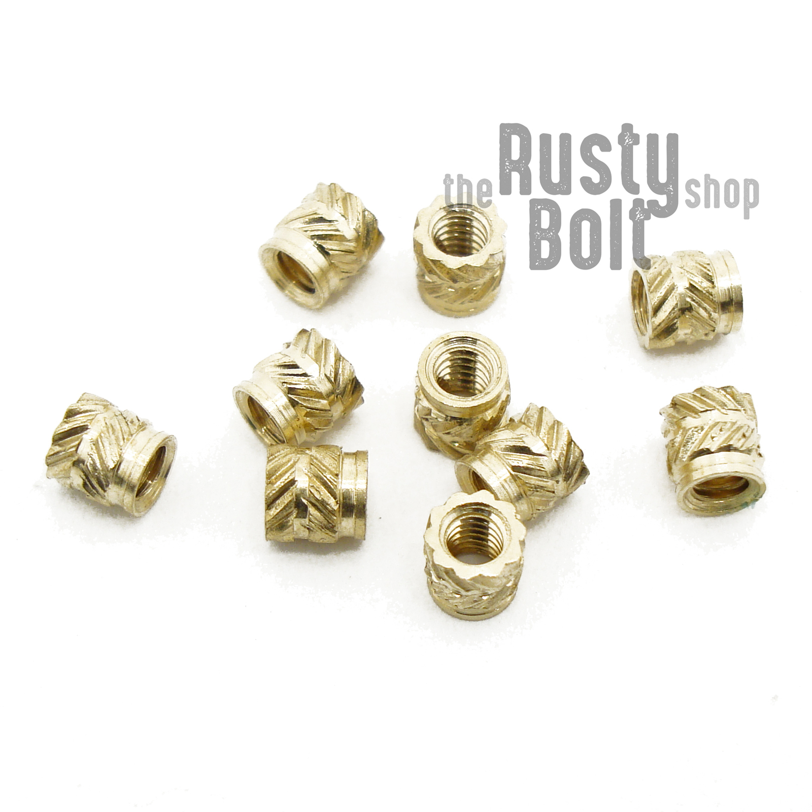 M2 x 3mm, 3mm OD - Knurled Brass Threaded Heat Set Inserts 3D Printing