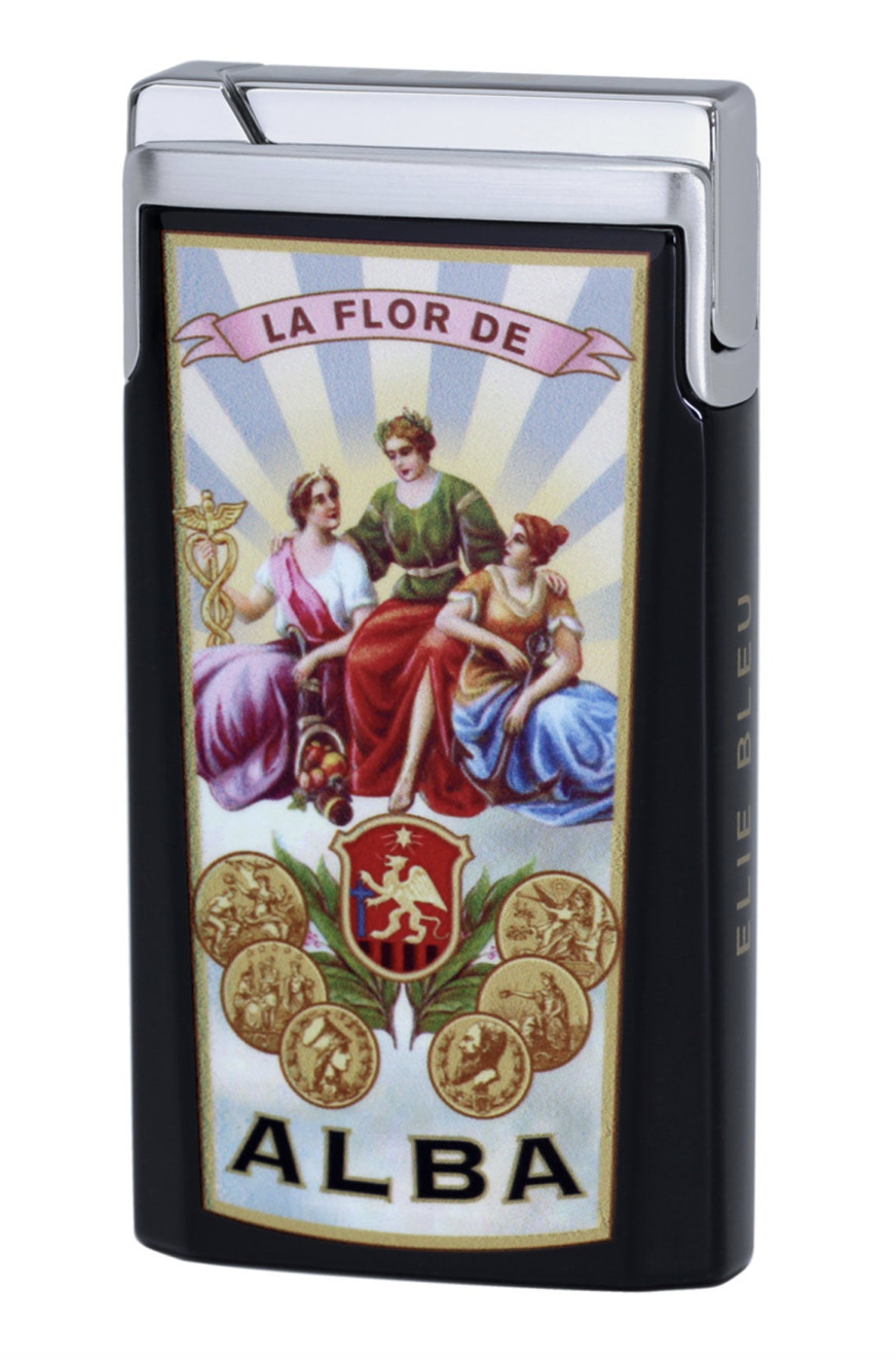 Elie Bleu J-15, Black Alba Jet Flame Torch Lighter,  EBJ1563, New In Box