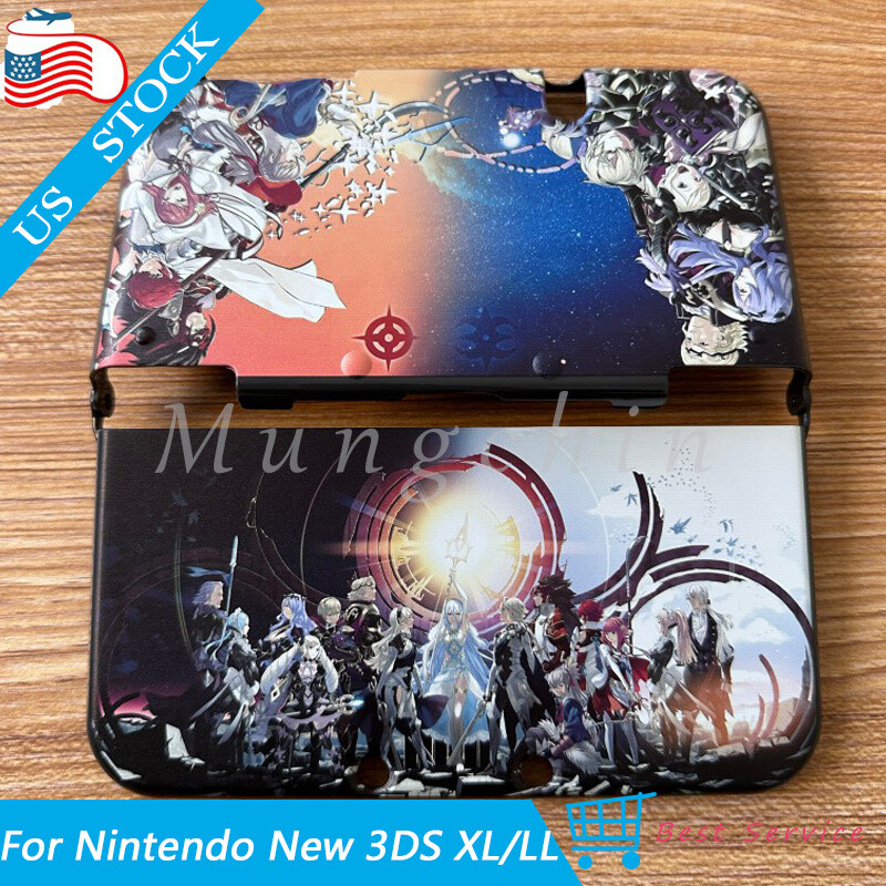 For Nintendo New 3DS XL/  LL Front+Back Housing Shell Protective Case Cover Fire