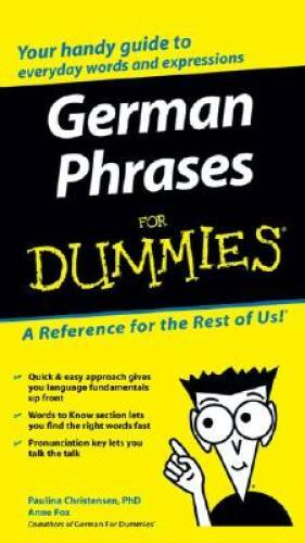 German Phrases For Dummies - Paperback By Paulina Christensen - GOOD