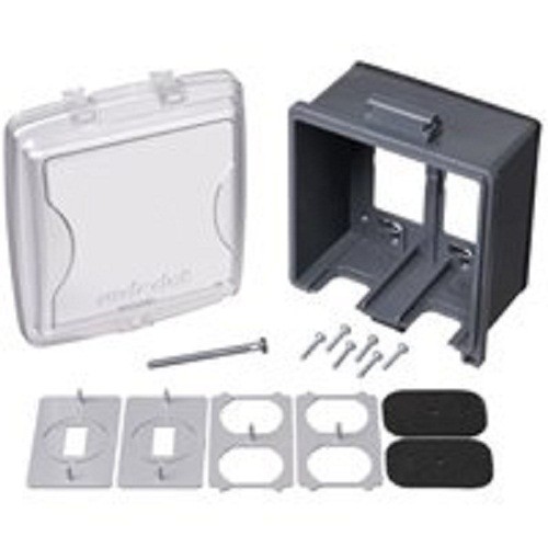 NEW CARLON 2CKPM RED DOT CLEAR 2 GANG OUTDOOR WEATHERPROOF BOX COVER 9744970