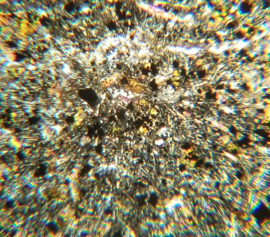 Basalt from Lincoln County Oregon Petrographic Microscope Slide (Si-15-1)