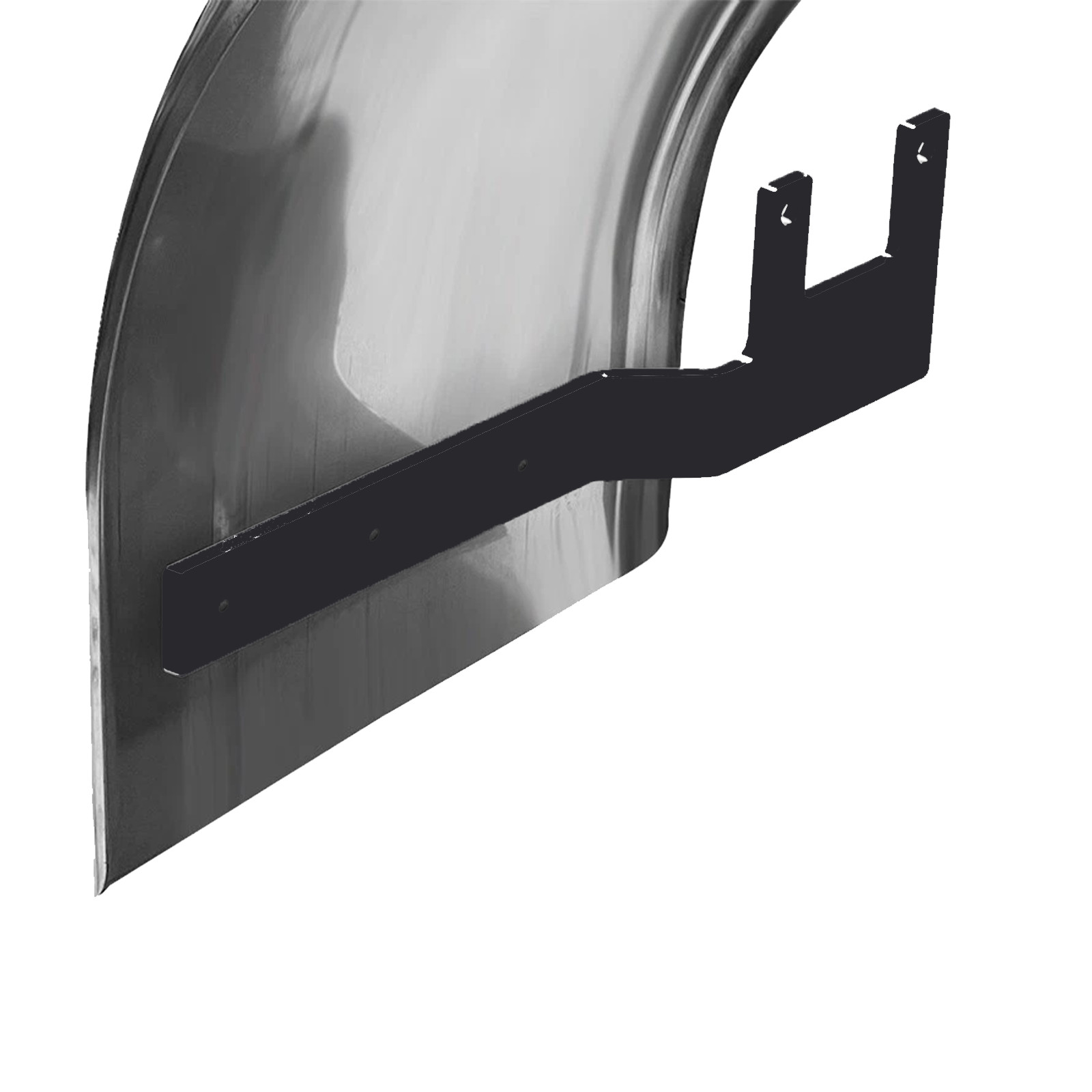 For Stainless Half Fender Peterbilt Low Airleaf Shift Blind Mount Front Brackets