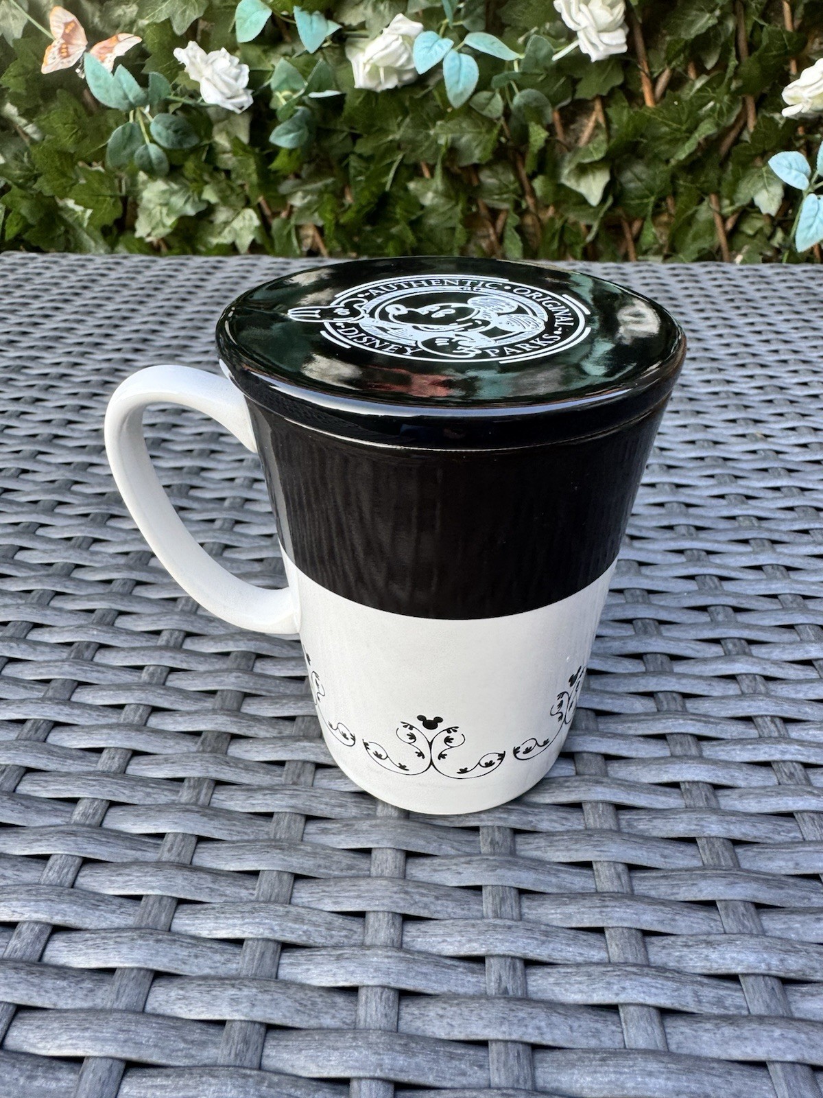 Disney Mickey Mouse Disney Parks Auth Original Mug With Coaster Lid