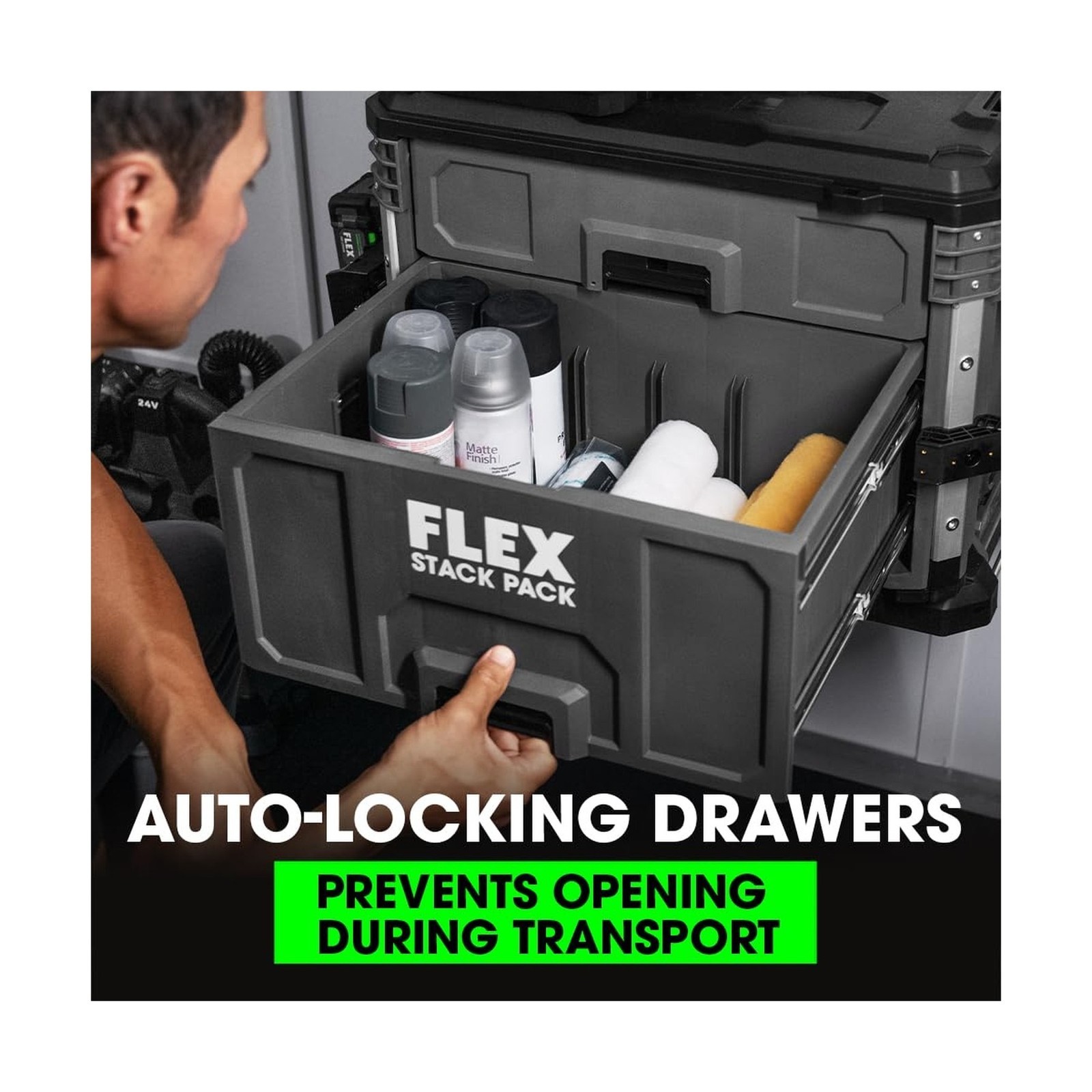 FLEX STACK PACK Storage System 2-Drawer Tool Box - FS1106
