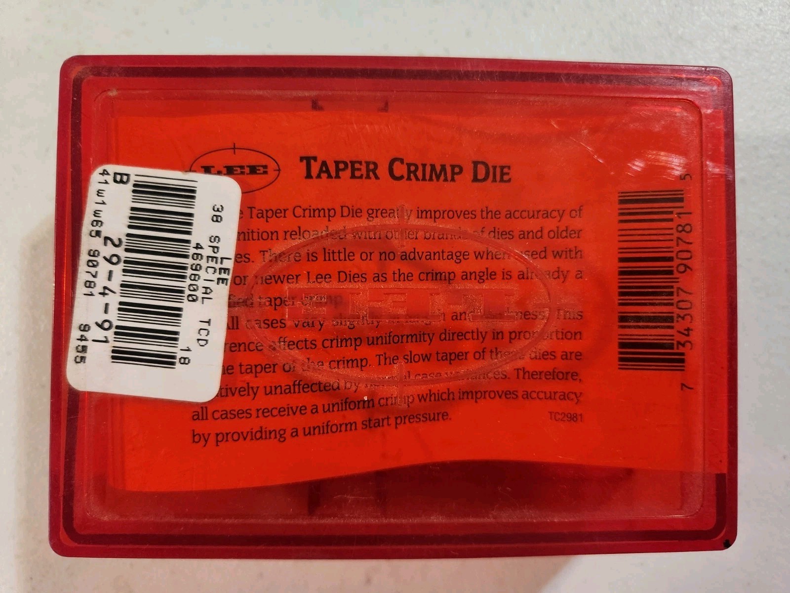 LEE Taper Crimp Die 38 Special 90781