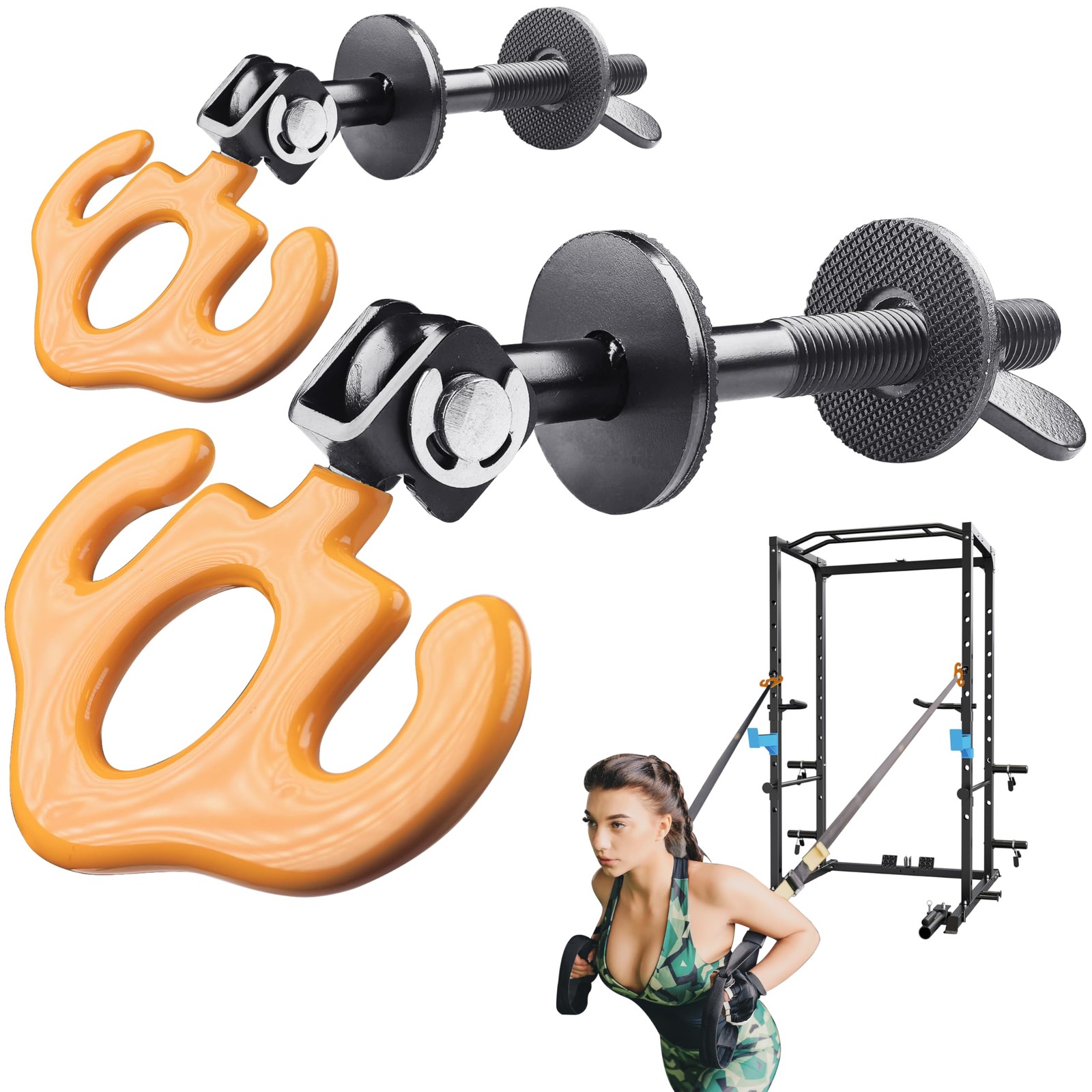 Power Rack Attachments, Hooks for Squat Rack, Resistance Band Heavy Duty, Ver...