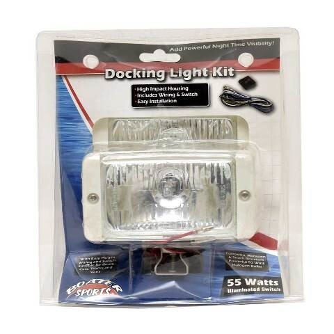 Boater Sports Boat Docking Lights White Clear 12V 55W 51191 - Kit