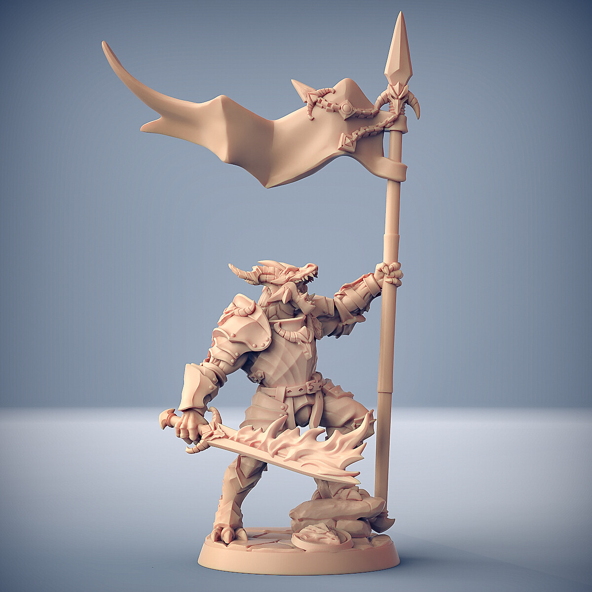 Dragonborn D - Artisan Guild - Fantasy Dungeons and Dragons Miniature Tabletop