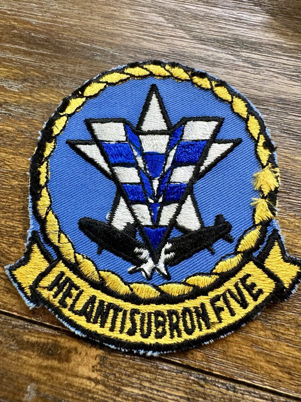 Vintage US Navy Patch Helicopter Anti Sub Five Night Dippers Squad Unused