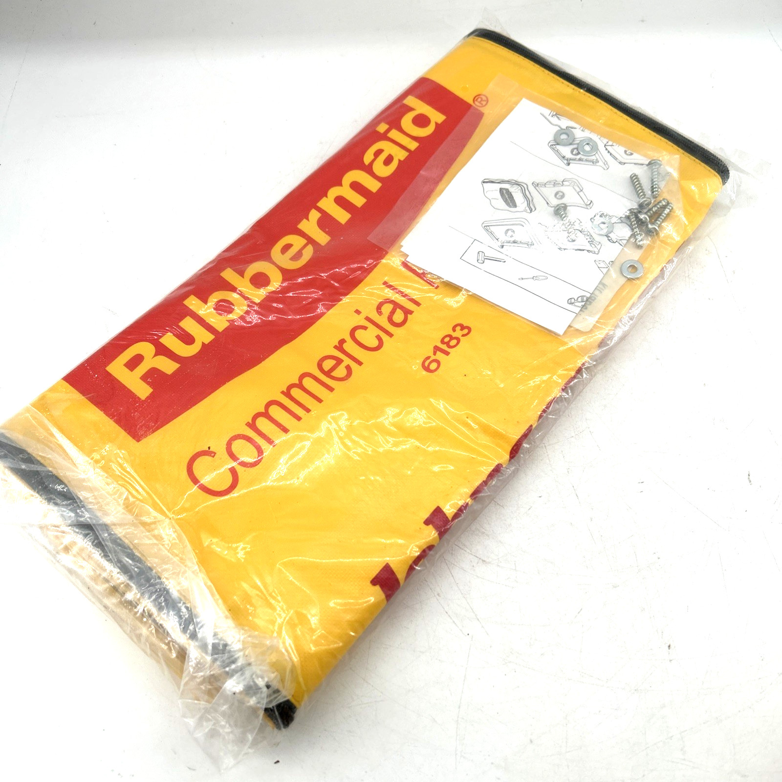 Rubbermaid Commercial 6183 Zippered Yellow Vinyl Bag For Maid Cleaning Cart New