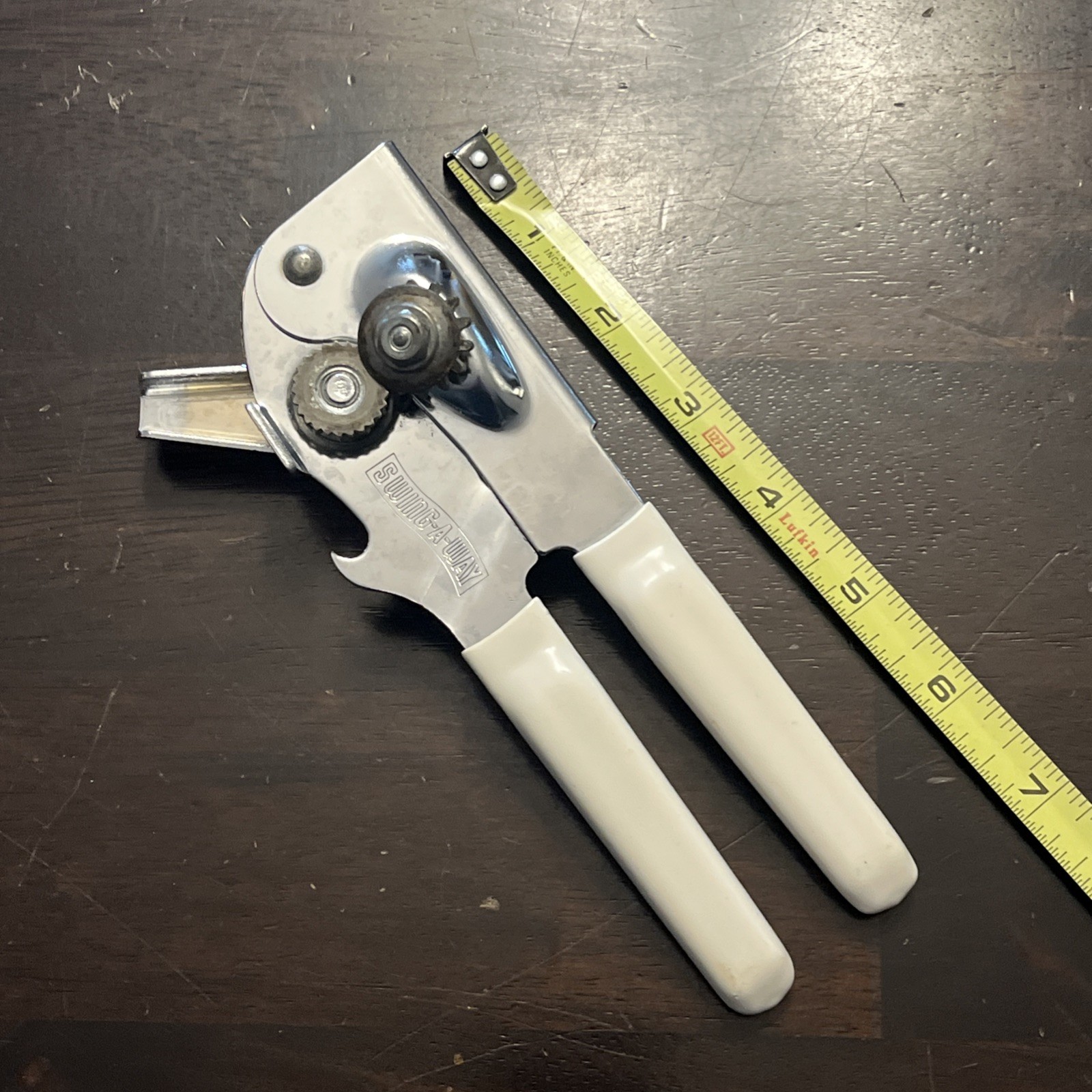 Swing-a-way Vintage Can Bottle Opener White USA Made Heavy Duty Retro