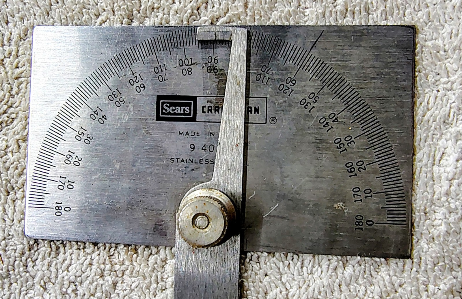 🗽 CRAFTSMAN NO 9 4029 STAINLESS PROTRACTOR MACHINIST/ TOOLMAKER