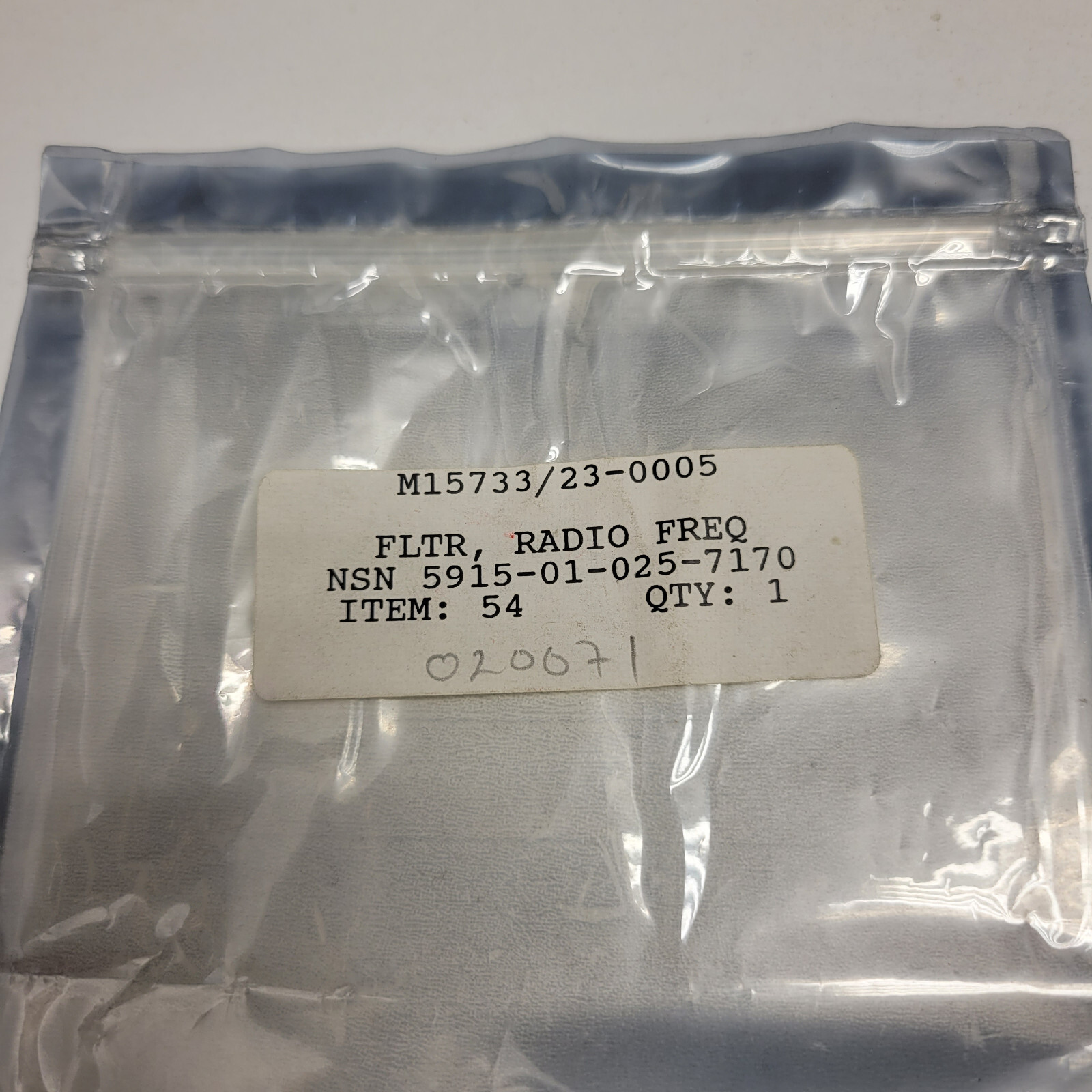 5915-01-025-7170 Radio Frequency Interference Filter m15733/23-0005