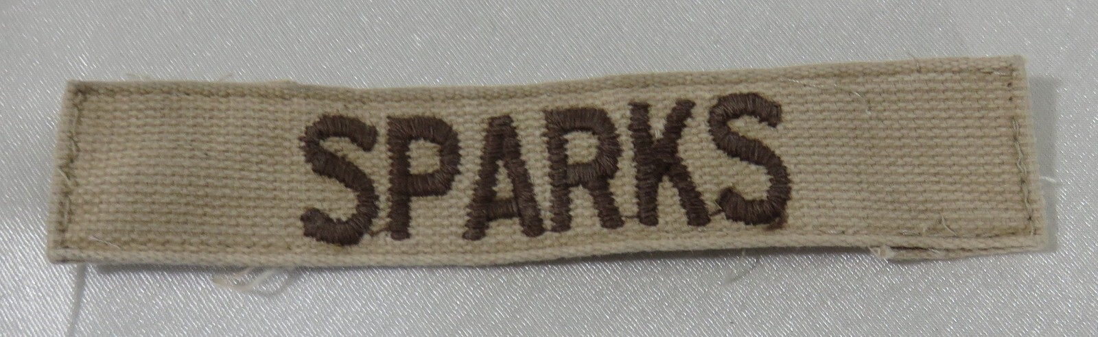 U.S. Army Name Patch SPARKS Brown on Brown