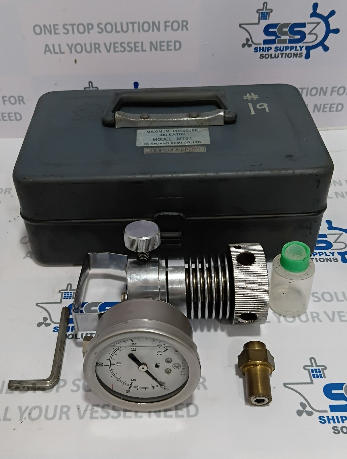 Nagano Keiki Maximum Pressure Indicator MT31 20MPa (200 Kgf/cm²)