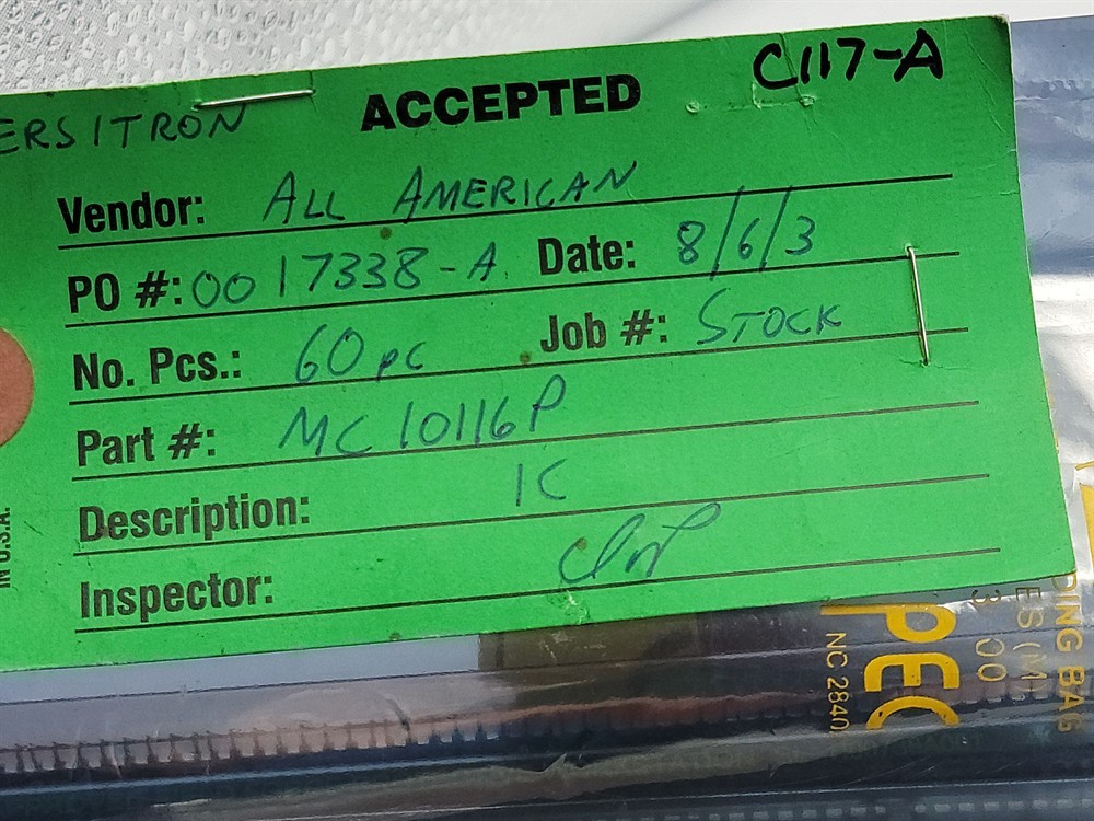 New (19pcs) MC10116P ONSEMI IC Logic