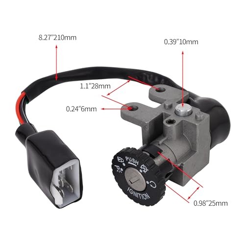 GY6 49cc 50cc Scooter Ignition Switch, 50cc Key Ignition, Ignition Switch Key