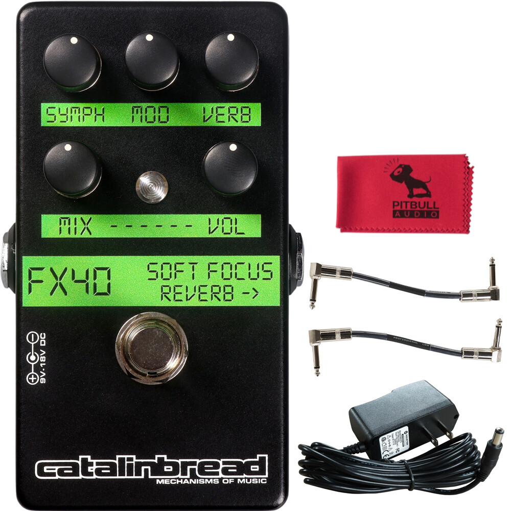 Catalinbread Soft Focus Reverb Guitar Effects Pedal w/ PSU, Cables & Cloth