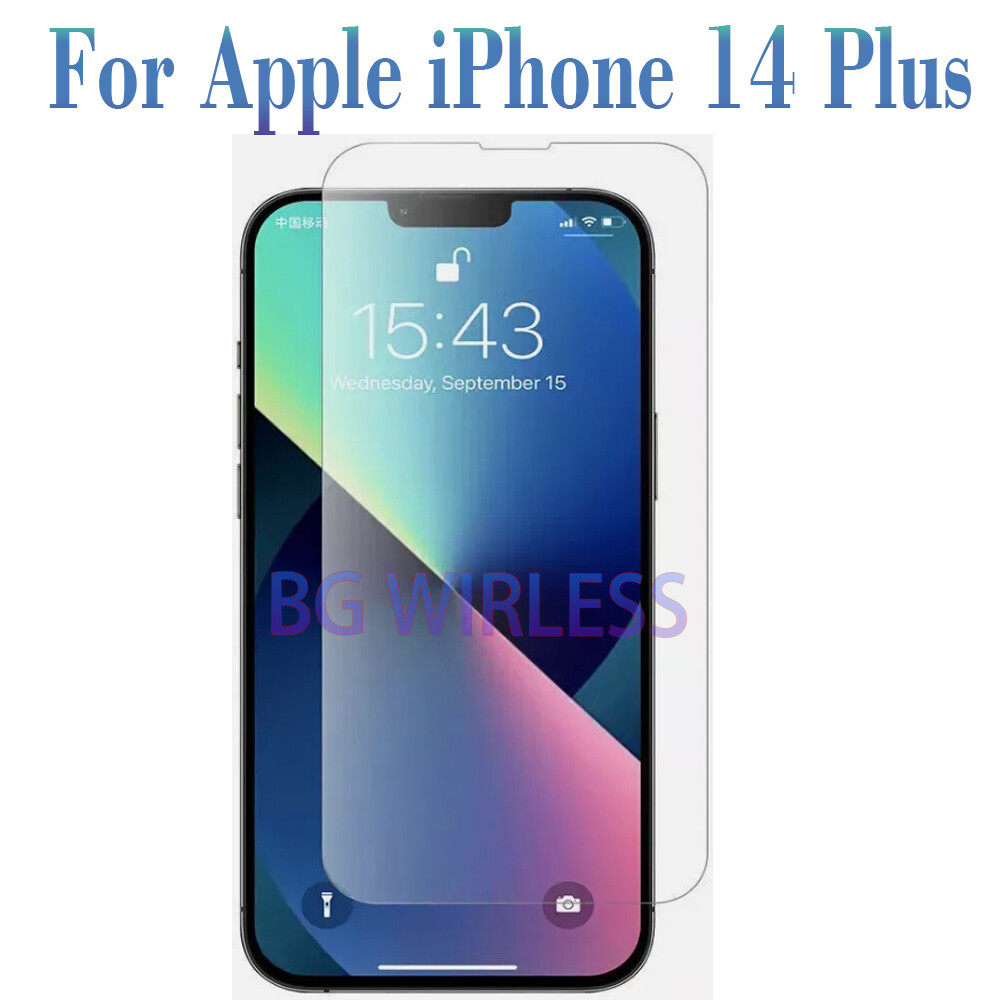 1 Pack For Apple iPhone 14 Plus 9H Premium Clear Tempered Glass Screen Protector