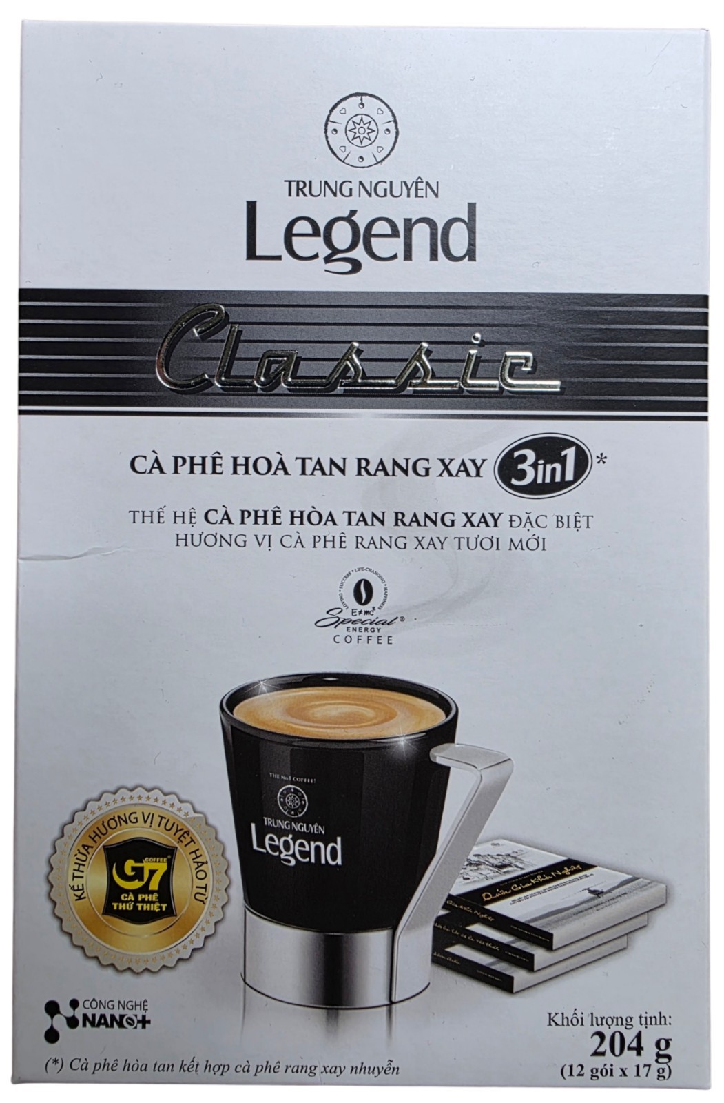 Trung Nguyen Legend Classic 3-in-1 Instant Coffee Mix 12 Sticks (7.2 oz) Vietnam