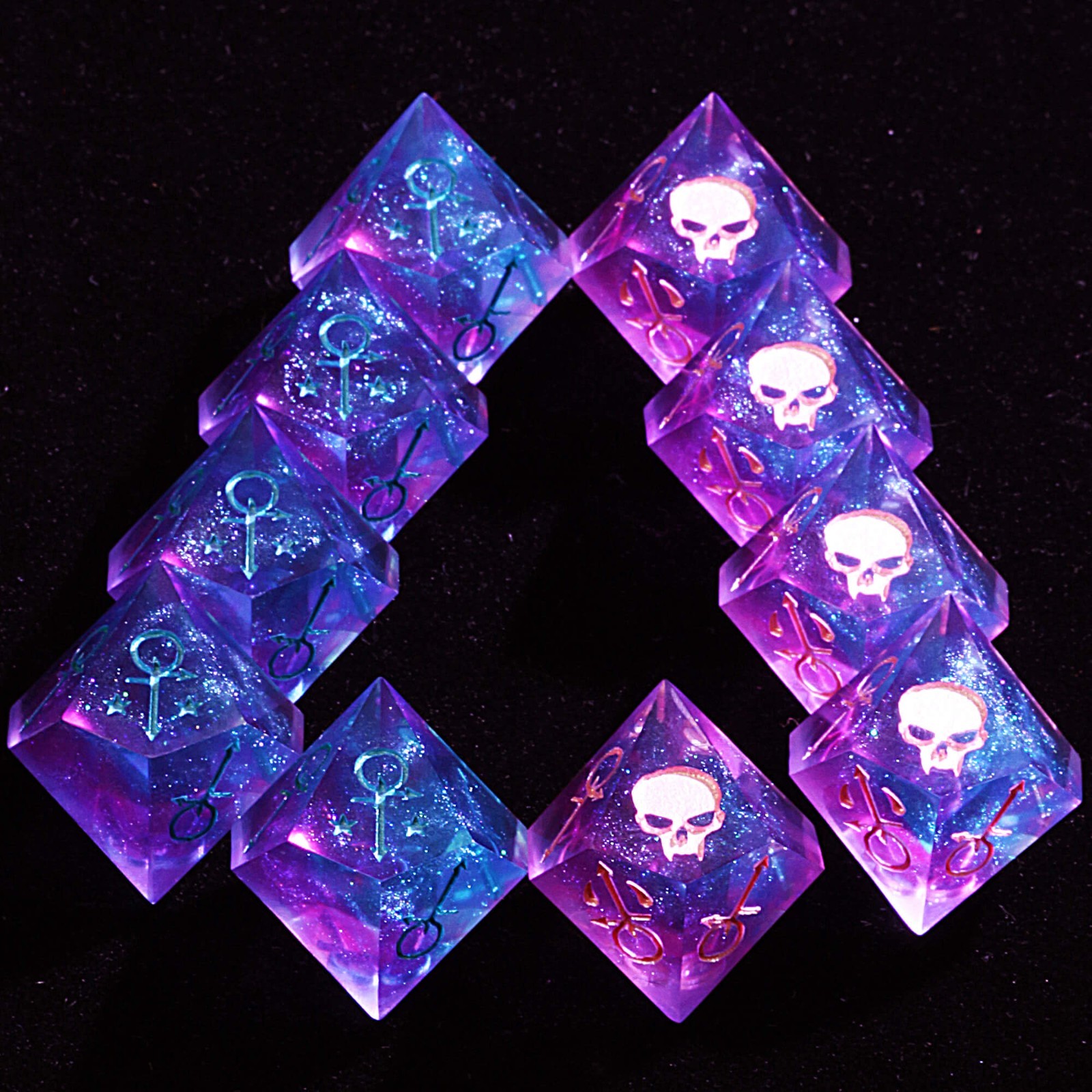15 Polyhedral Resin Anarch WoD Dice Set VtM Dusk Horizon