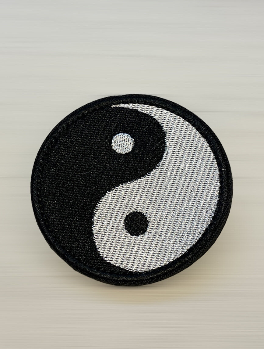 Yin Yang White Black Opposites Attract Tactical Military Morale Patch Hook loop