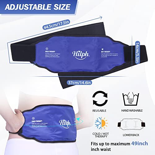 Back Pain Cold Reusable Ice Pack Belt Therapy for Lower Lumbar Sciatic Nerve