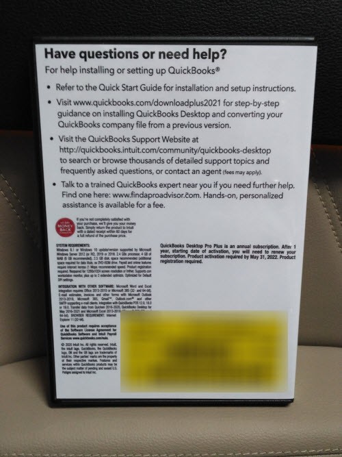 QuickBooks Professional Desktop 2021 Software No Subscription CD